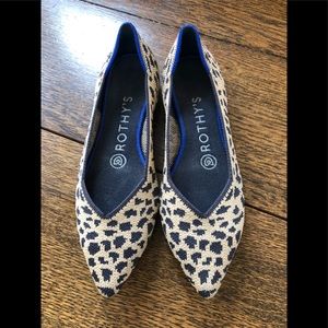 Rothy’s leopard points  ladies size 6.